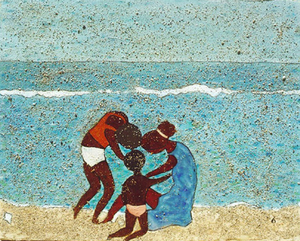 enfants au lagon